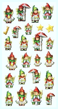 Softy Stickers bunt, Lustige Wichtel
